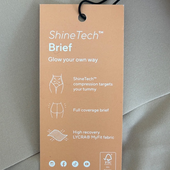 Honeylove Shinetech Brief Sand XL New Open pkg - Picture 3 of 4